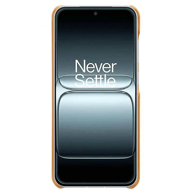 Für OnePlus 13T 5G Hülle mit Doppel-Kartenfach aus PU-Leder + Hartem PC Handyhülle - Orange
