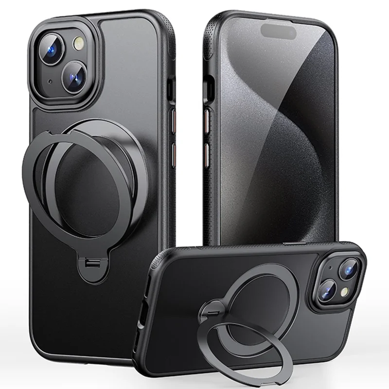 Funda para iPhone 14 Compatible con MagSafe Antigolpes TPU PC con Soporte - Negro
