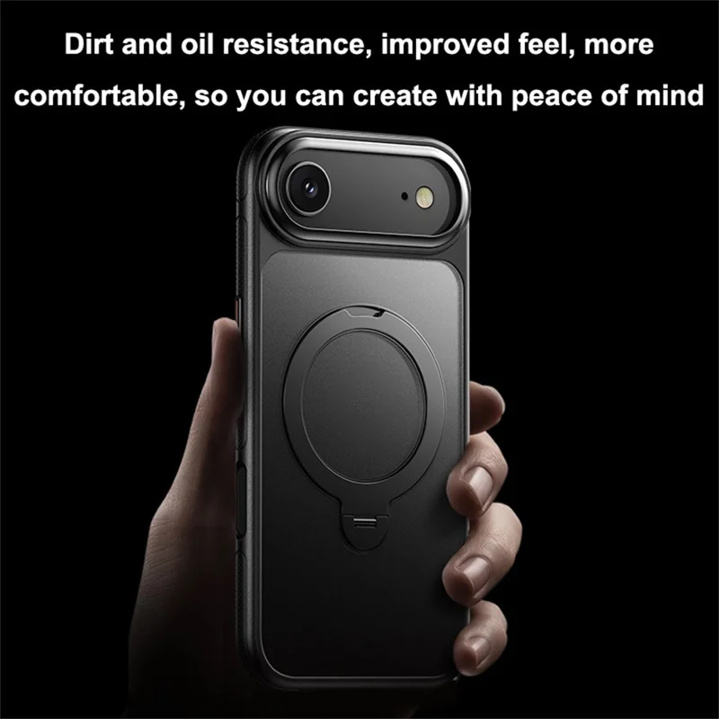 Funda de Aire para iPhone 17 Compatible con MagSafe Antigolpes TPU PC con Soporte - Negro