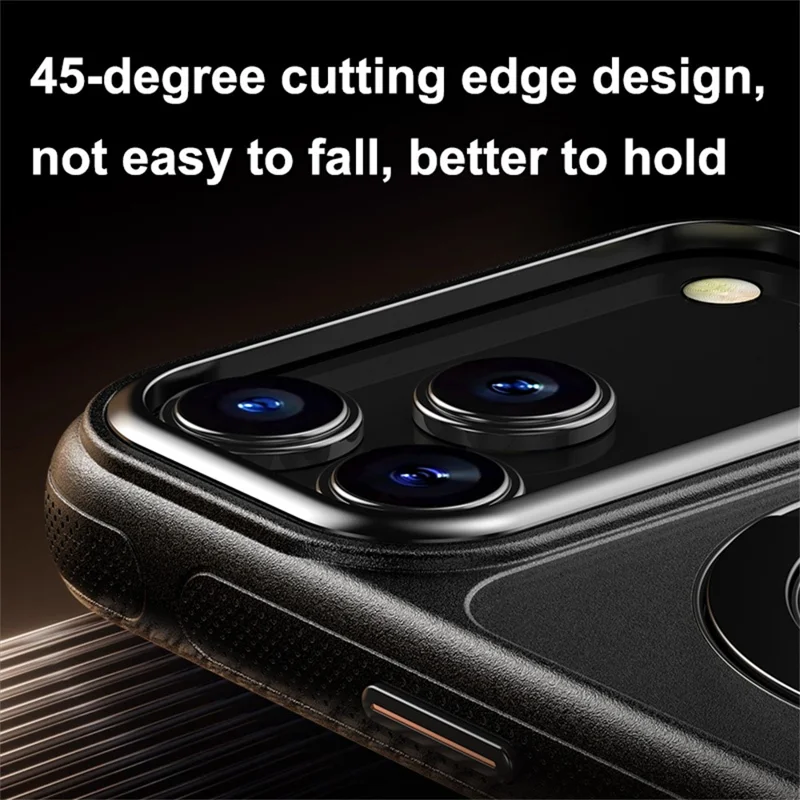 Capa para iPhone 17 Pro Max Compatível com MagSafe à Prova de Queda TPU PC com Suporte - Preto