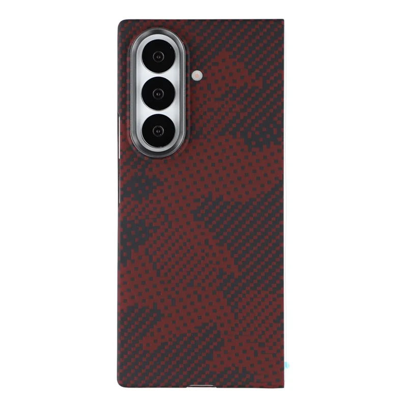 For Samsung Galaxy Z Fold7 5G Magnetic Case Camouflage Pattern Aramid Fiber Phone Cover with Metal Lens Frame / Front Frame