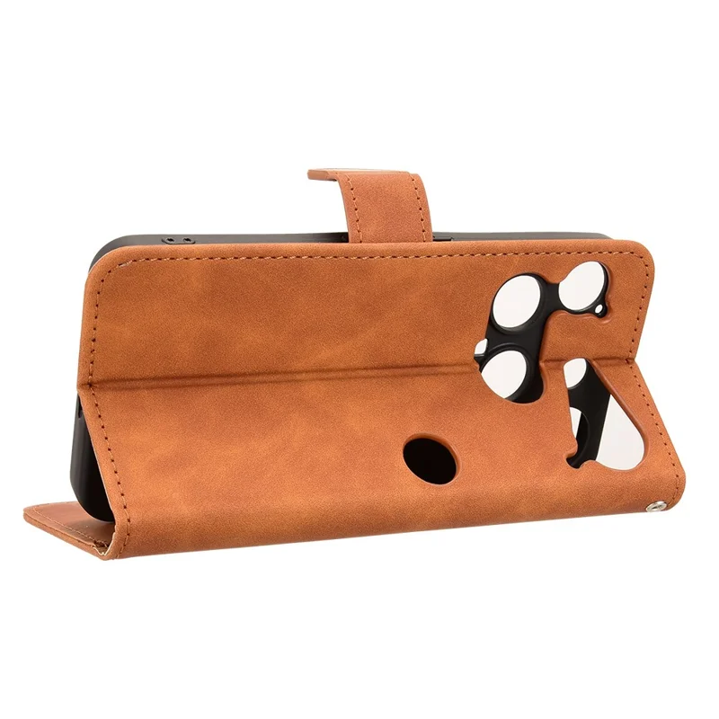 Funda de piel para teléfono nada (3) 5G Sensación de piel Antideslizante Billetera Flip Phone Cover - Marrón