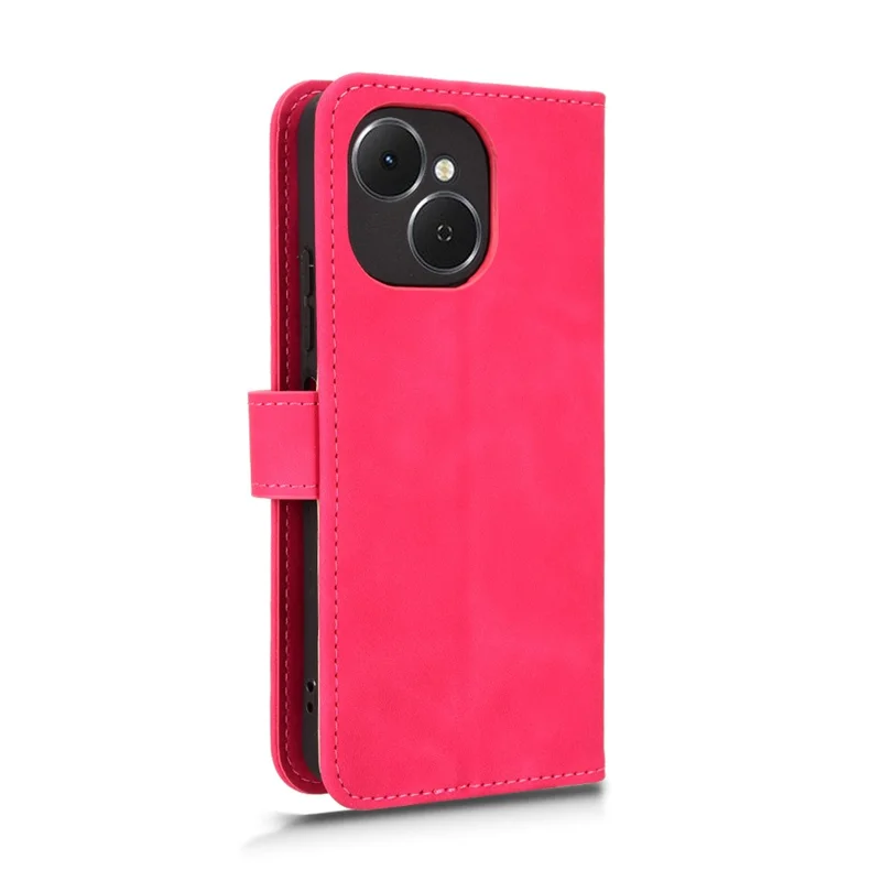 For TECNO Spark 40C Leather Case Skin Feel Anti Drop Wallet Flip Phone Cover - Rose