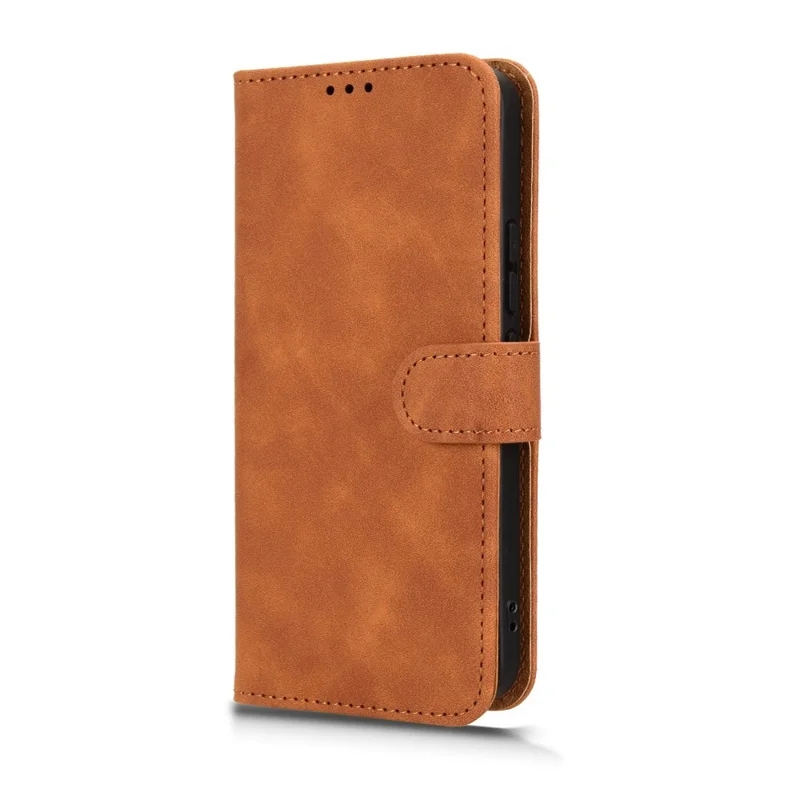 For TECNO Spark 40 Pro 4G Leather Case Skin Feel Anti Drop Wallet Flip Phone Cover - Brown