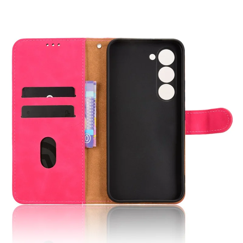 For TECNO Spark 40 Pro 4G Leather Case Skin Feel Anti Drop Wallet Flip Phone Cover - Rose
