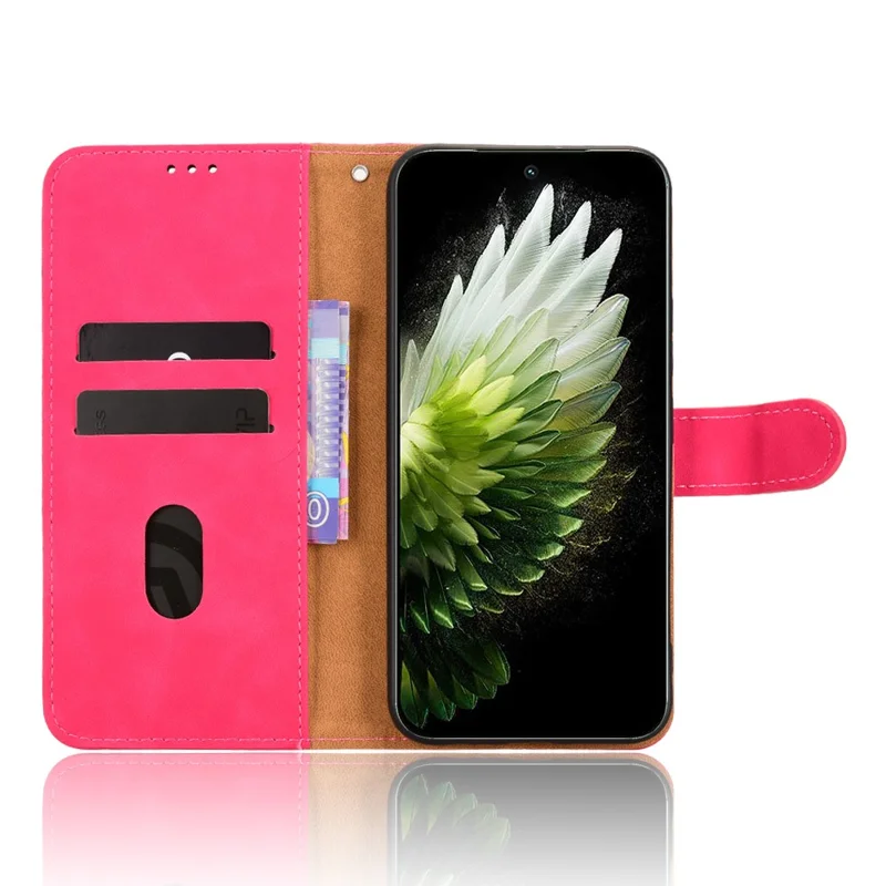 For TECNO Spark 40 Pro 4G Leather Case Skin Feel Anti Drop Wallet Flip Phone Cover - Rose