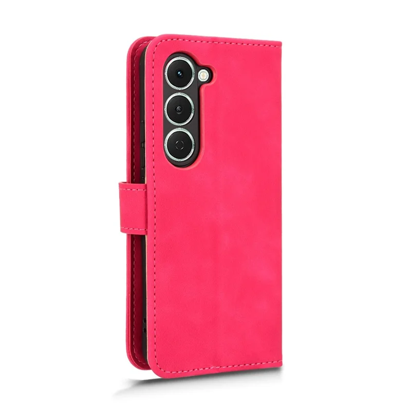 For TECNO Spark 40 Pro 4G Leather Case Skin Feel Anti Drop Wallet Flip Phone Cover - Rose