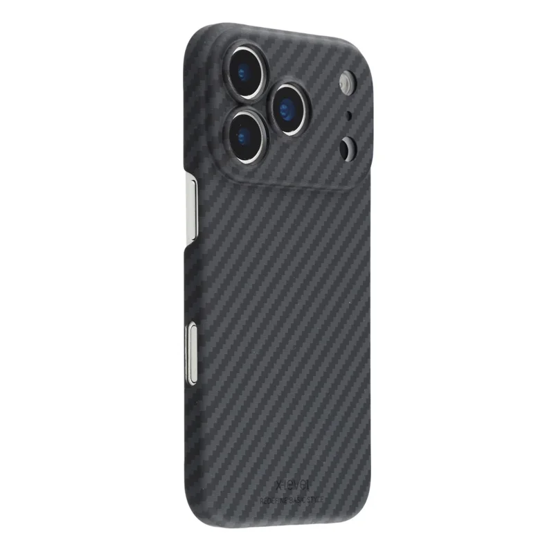 X-LEVEL Para iPhone 17 Pro Capa Magnética com Textura de Fibra de Carbono, Capa de Telefone Rígida de PC Ultrafina