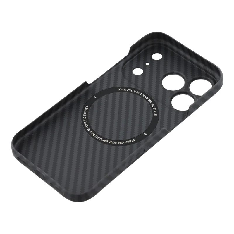 X-LEVEL For iPhone 17 Pro Max Magnetic Case Carbon Fiber Texture Ultra-Thin PC Hard Phone Cover