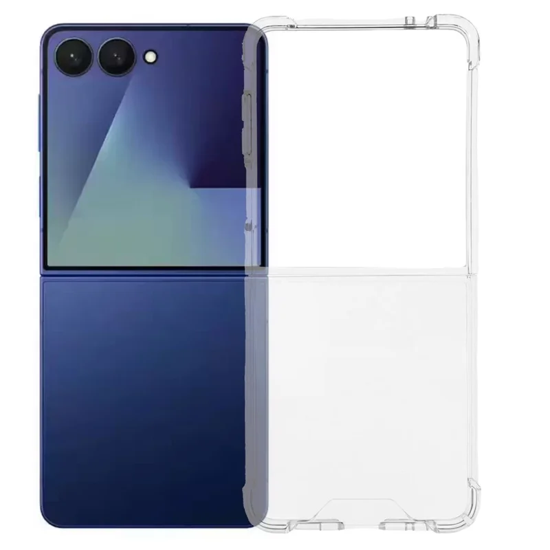 Cover posteriore trasparente antiurto TPU + Acrilico da 1,5 mm per Samsung Galaxy Z Flip7 5G