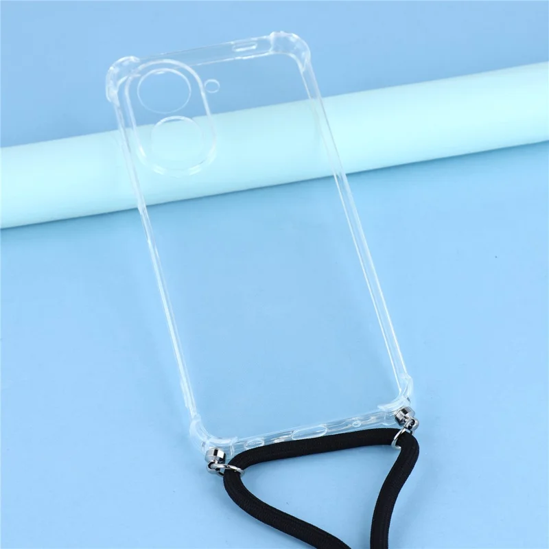 For Xiaomi Redmi A5 4G (171.7mm) Case Reinforced Corner TPU Clear Phone Cover with Lanyard