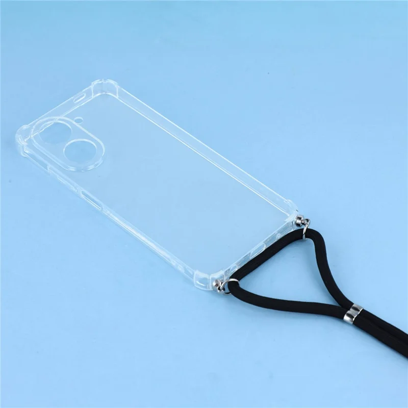 For Xiaomi Redmi A5 4G (171.7mm) Case Reinforced Corner TPU Clear Phone Cover with Lanyard