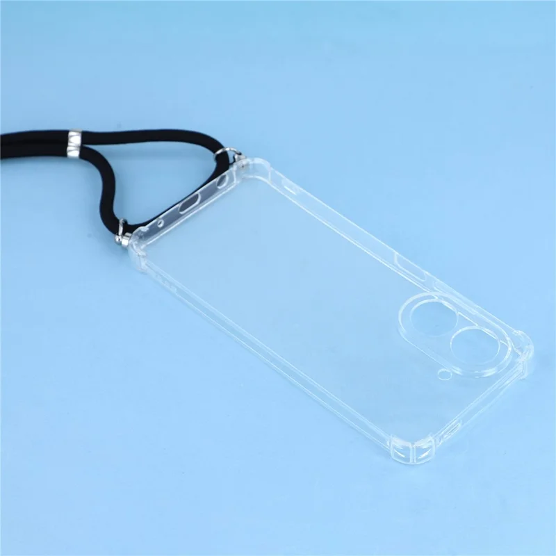 For Xiaomi Redmi A5 4G (171.7mm) Case Reinforced Corner TPU Clear Phone Cover with Lanyard