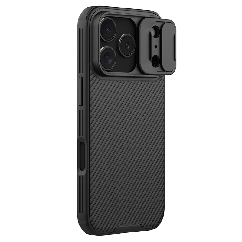 NILLKIN Camshield Pro Series for iPhone 17 Pro Case PC + TPU Slide Camera Lid Phone Cover - Black