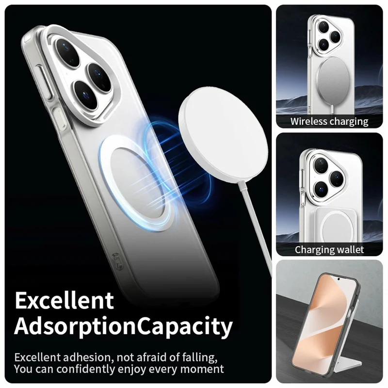 Capa para Huawei Pura 80 Compatível com MagSafe Antichoque Híbrida para Celular - Branca