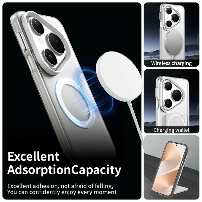 Pour Huawei Pura 80 Pro Étui Compatible avec MagSafe Antichoc Coque de téléphone hybride - Blanc