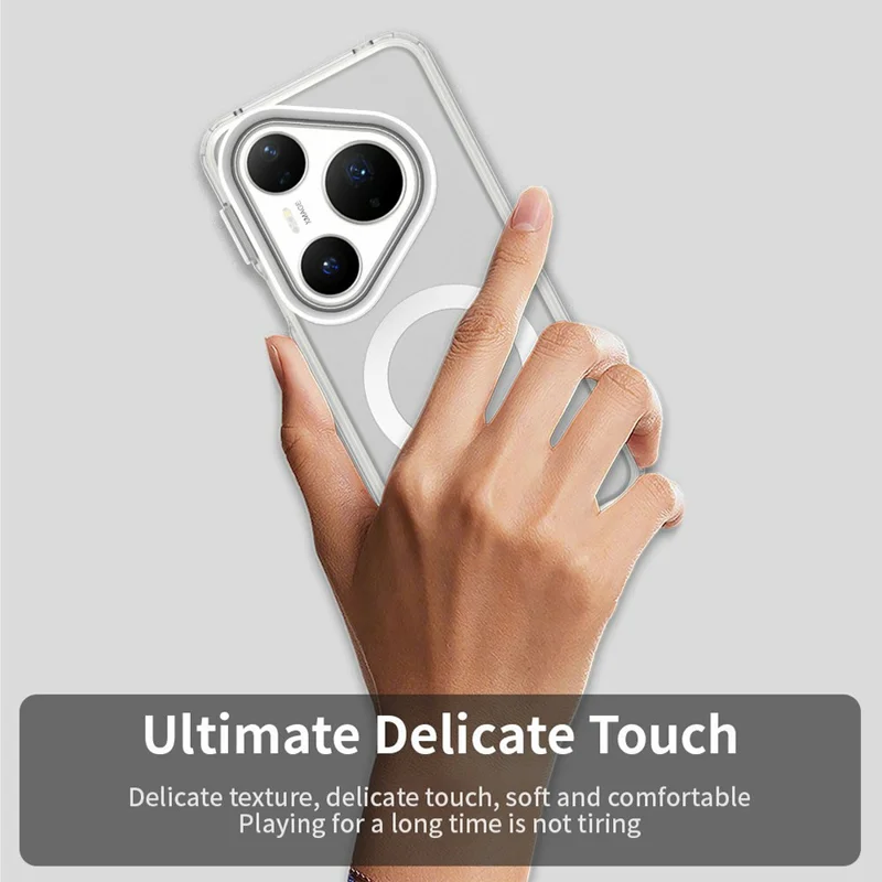 Pour Huawei Pura 80 Pro Étui Compatible avec MagSafe Antichoc Coque de téléphone hybride - Blanc
