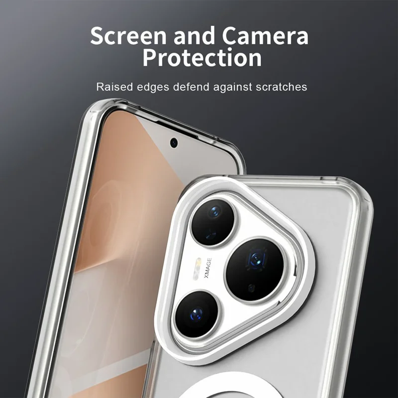 Pour Huawei Pura 80 Pro Étui Compatible avec MagSafe Antichoc Coque de téléphone hybride - Blanc