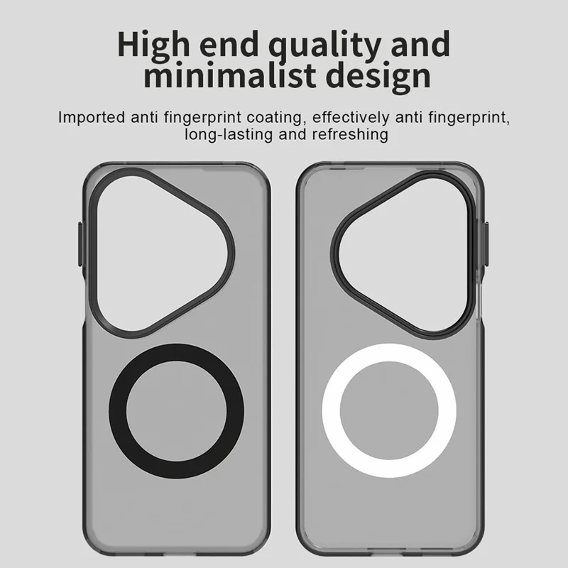 Funda para Huawei Pura 80 Pro Compatible con MagSafe Híbrida Antigolpes para Parte Trasera del Teléfono - Negro