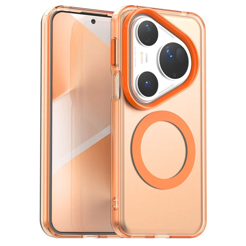 For Huawei Pura 80 Ultra Magnetic Case Anti Drop Hybrid Phone Back Cover - Orange