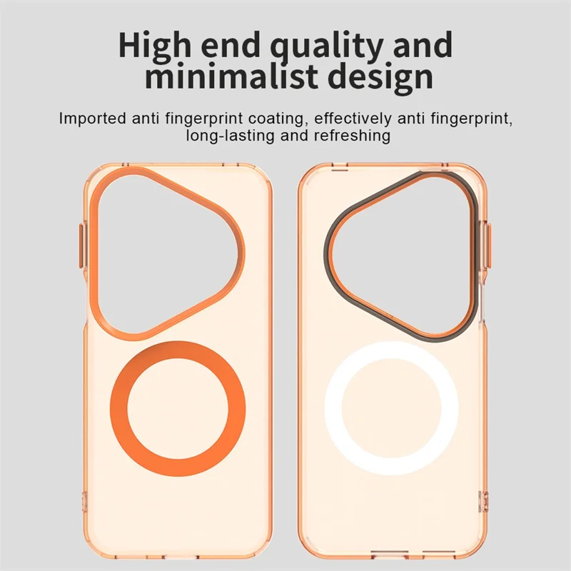 For Huawei Pura 80 Ultra Magnetic Case Anti Drop Hybrid Phone Back Cover - Orange
