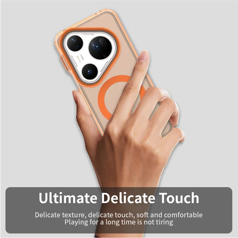 For Huawei Pura 80 Ultra Magnetic Case Anti Drop Hybrid Phone Back Cover - Orange