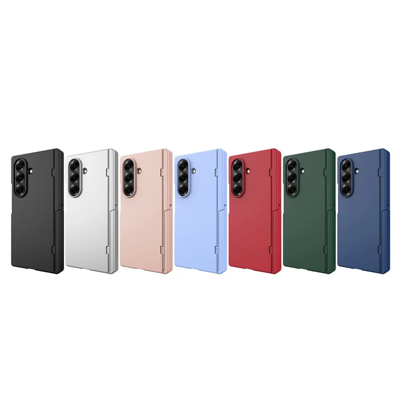 Para Samsung Galaxy Z Fold7 5G Funda Soporte Duro PC Cubierta de Teléfono con Película de Pantalla - Negro