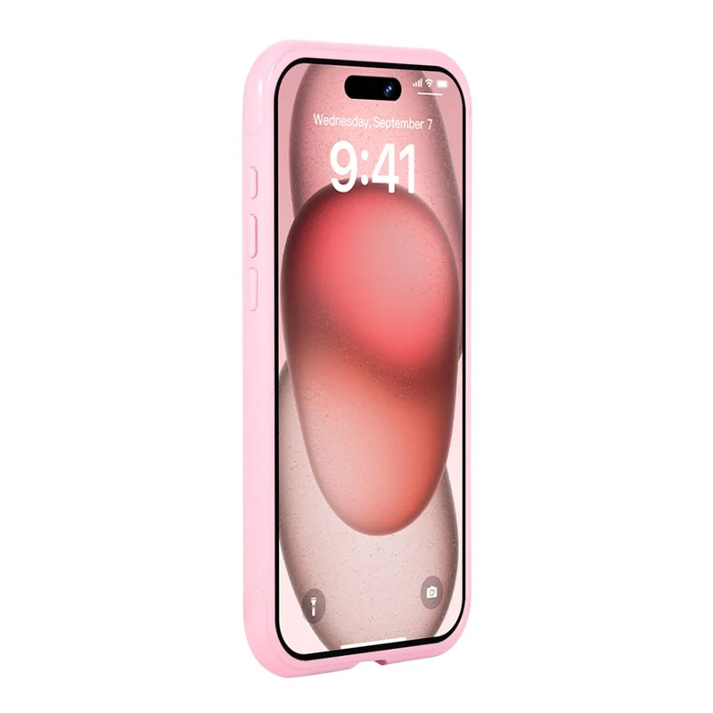 For iPhone 16 Pro Case Compatible with MagSafe TPU + PC Transparent Protective Phone Cover - Pink