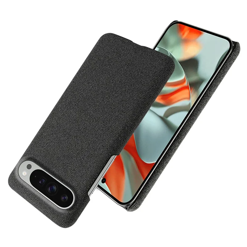For Google Pixel 10 Pro XL Phone Case Cloth Texture Anti-Scratch Protective PC Back Cover - Black