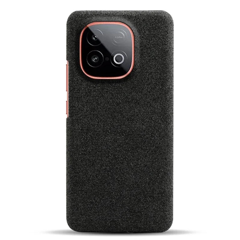 For vivo iQOO Neo10 5G Phone Case Cloth Texture Anti-Scratch Protective PC Back Cover - Black