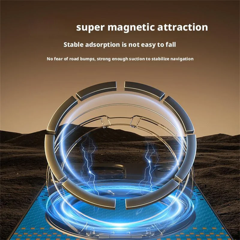 For iPhone 15 Pro Max Magnetic Case Borderless Carbon Fiber Texture PU Metal Phone Cover with Kickstand - Sunset