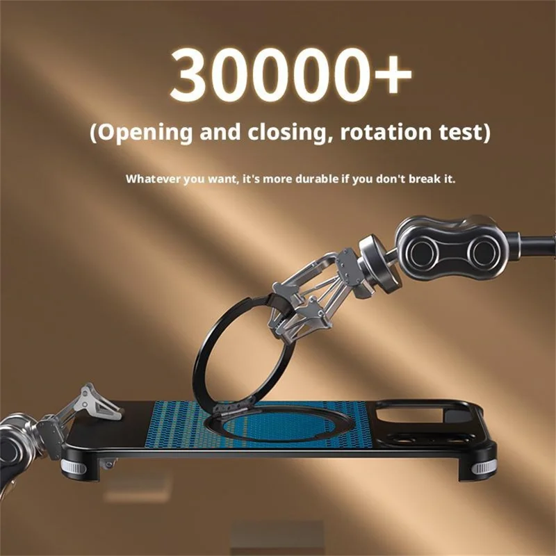 For iPhone 15 Pro Max Magnetic Case Borderless Carbon Fiber Texture PU Metal Phone Cover with Kickstand - Sunset