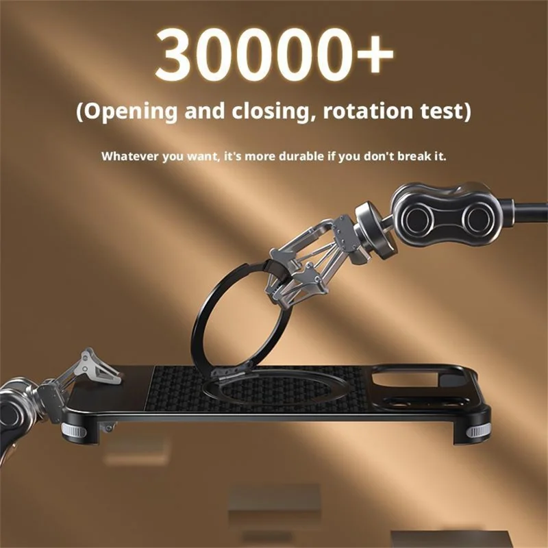 For iPhone 16 Pro Max Magnetic Case Borderless Textured PU + Metal Kickstand Phone Cover - Red