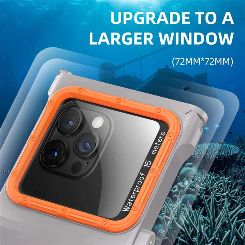 SHELLBOX Pro Gen 3 per iPhone 16 Pro Max X XR XS Max / Samsung Galaxy S25 Ultra Cover Universale Impermeabile per Immersioni Antiurto - Grigio