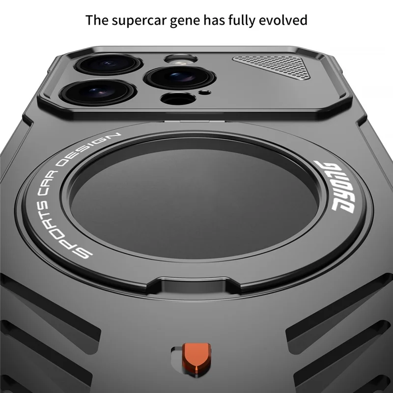 DYONG For iPhone 16 Pro Metal Case Frameless Hollow Heat Dissipation Phone Cover with Kickstand - Silver