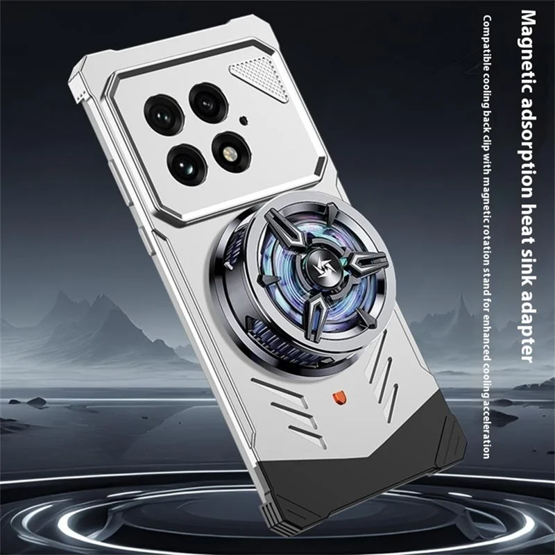 DYONG For OnePlus 13 Metal Case Frameless Hollow Heat Dissipation Phone Cover with Kickstand - Silver