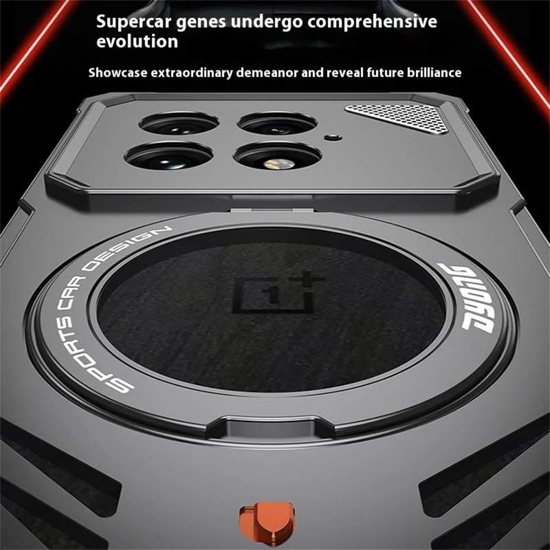 DYONG For OnePlus 13 Metal Case Frameless Hollow Heat Dissipation Phone Cover with Kickstand - Silver