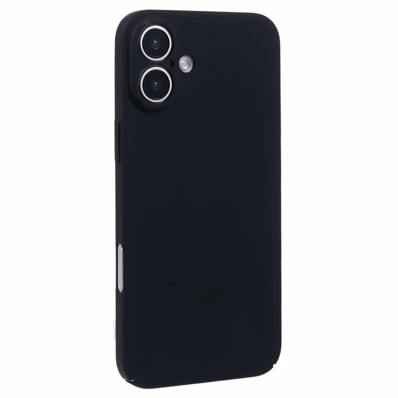 For iPhone 16 Case Skin-Touch Rubberized Hard PC Phone Cover - Black