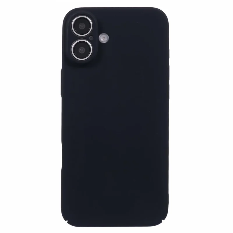 For iPhone 16 Case Skin-Touch Rubberized Hard PC Phone Cover - Black
