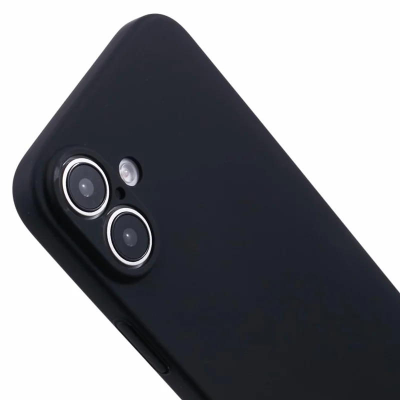 For iPhone 16 Case Skin-Touch Rubberized Hard PC Phone Cover - Black