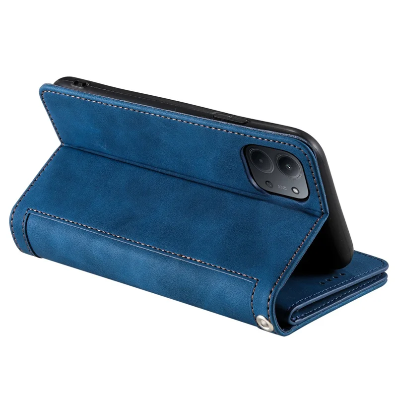 For Xiaomi Redmi 15C 5G (EU) (173mm) / 15C 4G (EU) (173mm) Case 9 Card Slots Zipper Wallet PU Leather Phone Cover with Wrist Strap - Blue
