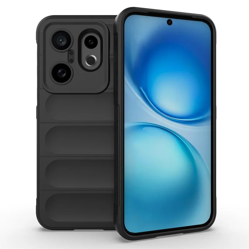 For vivo X200 FE 5G Case Anti-Drop Soft TPU Rugged Phone Back Cover - Black