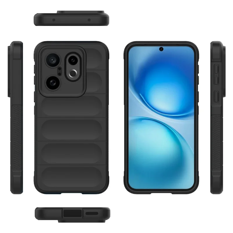 For vivo X200 FE 5G Case Anti-Drop Soft TPU Rugged Phone Back Cover - Black