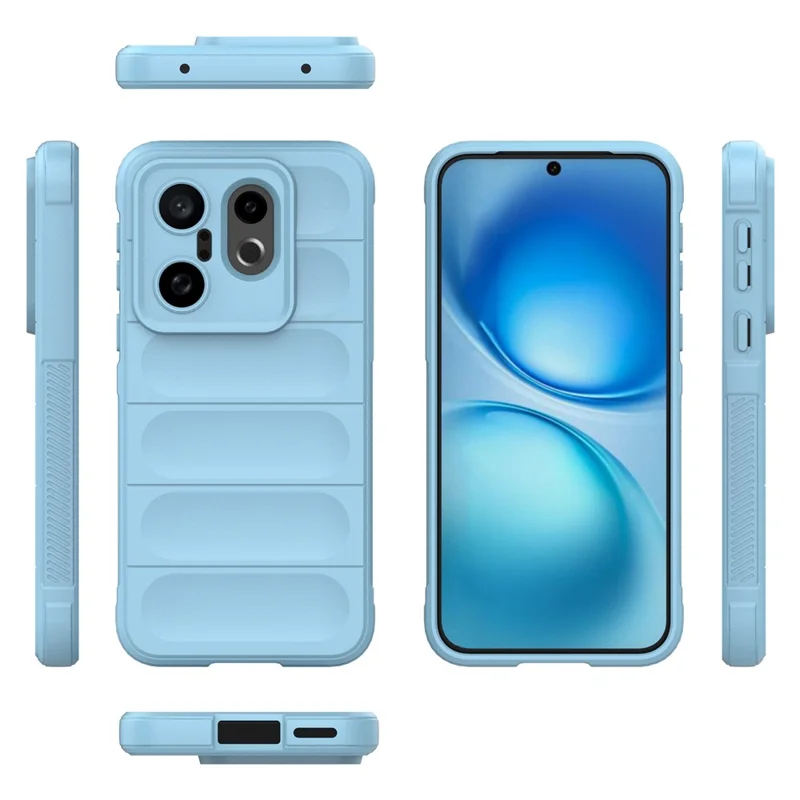 For vivo X200 FE 5G Case Anti-Drop Soft TPU Rugged Phone Back Cover - Baby Blue