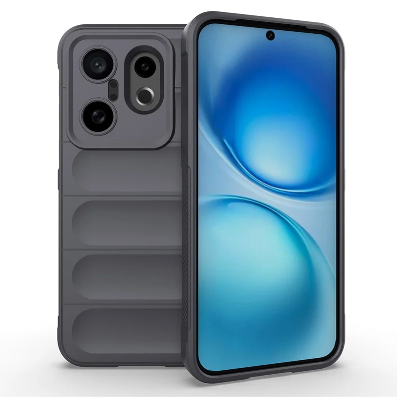 For vivo X200 FE 5G Case Anti-Drop Soft TPU Rugged Phone Back Cover - Dark Grey