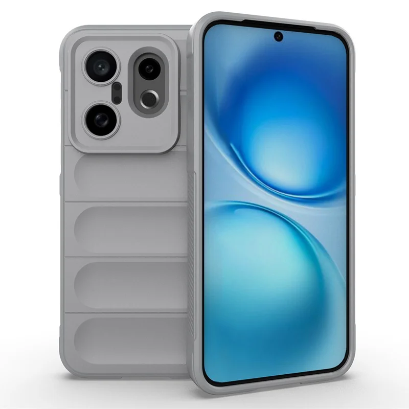 For vivo X200 FE 5G Case Anti-Drop Soft TPU Rugged Phone Back Cover - Light Grey