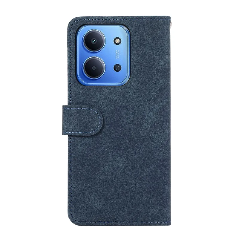 ABEEL para Xiaomi Redmi 15C 4G (UE) (173 mm) Funda de Cuero con Combinación de Colores y Tapa Abatible para Teléfono, Bloqueo RFID - Azul