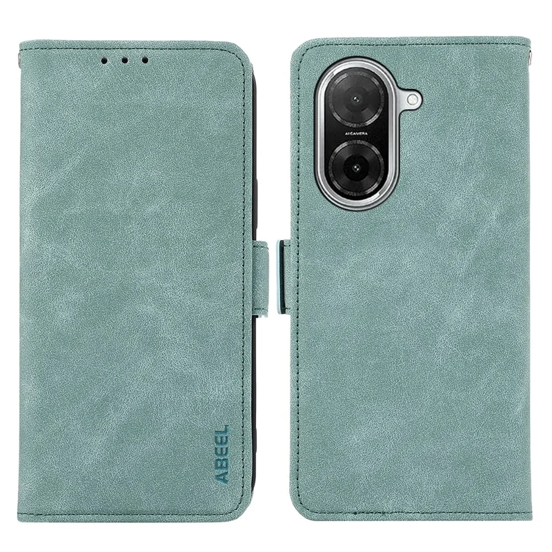 ABEEL per Xiaomi Redmi A5 4G (171,7mm) / Poco C71 4G Cover in Pelle PU Folio Supporto con Vista Blocco RFID Custodia Telefono - Blu Baby