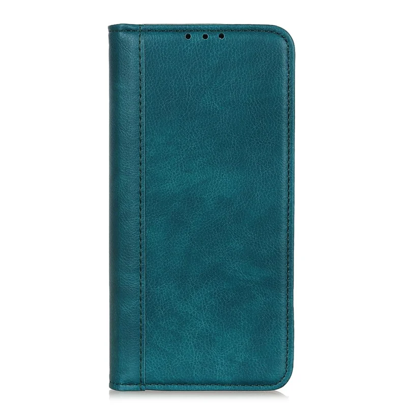 For Xiaomi Redmi A5 NFC (EU) (173.45mm) Stand Case Split Leather Litchi Texture Wallet Phone Cover - Green