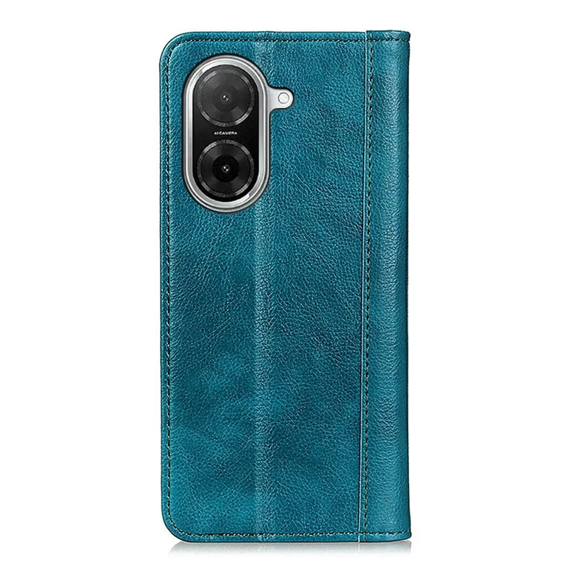For Xiaomi Redmi A5 NFC (EU) (173.45mm) Stand Case Split Leather Litchi Texture Wallet Phone Cover - Green